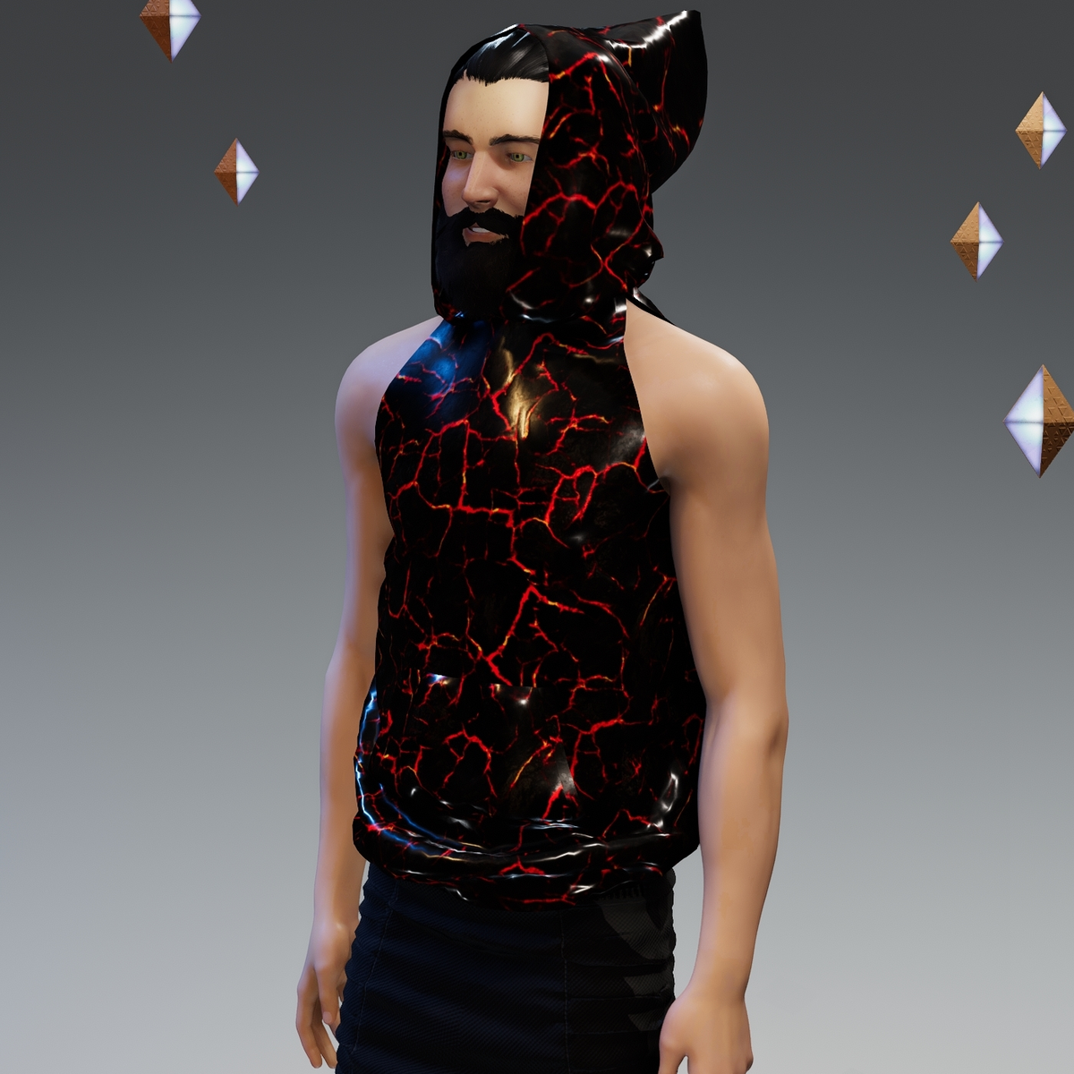 ‘Headspace’ Abstract (θ) Sleeveless Hoodie - Unisex