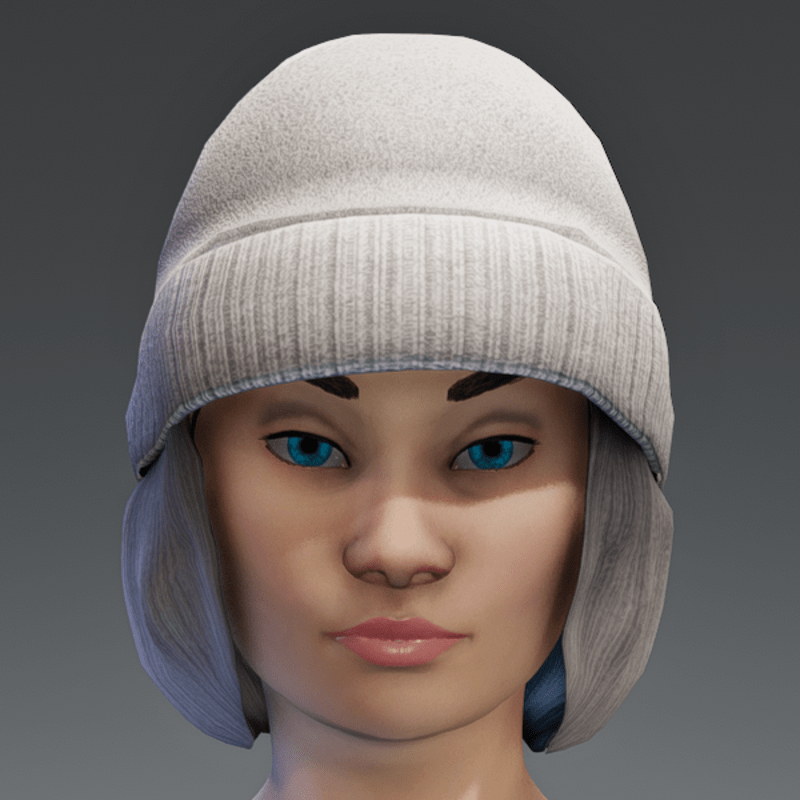 Winter Cap with Color change Cap - Gray FEMALE