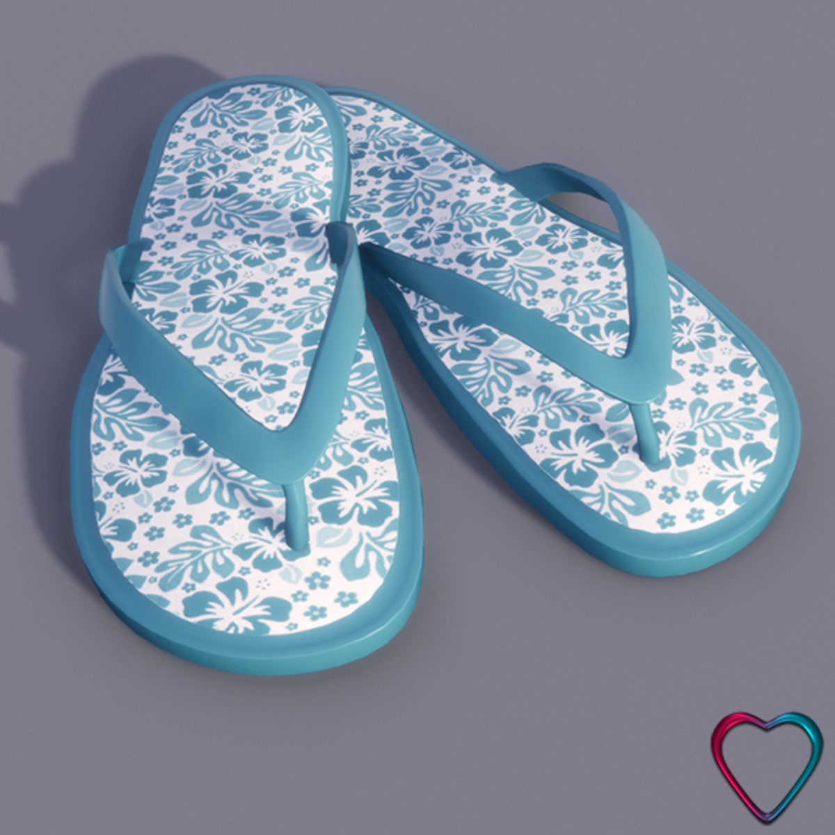 Plastic Sandals Shoes - Women FlipFlop - Aqua