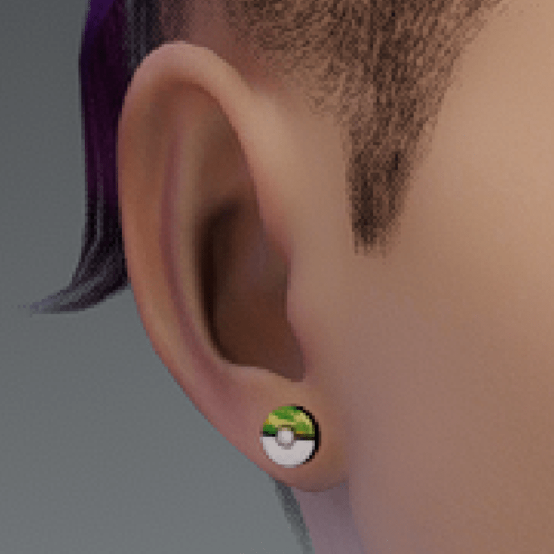 safari ball earrings