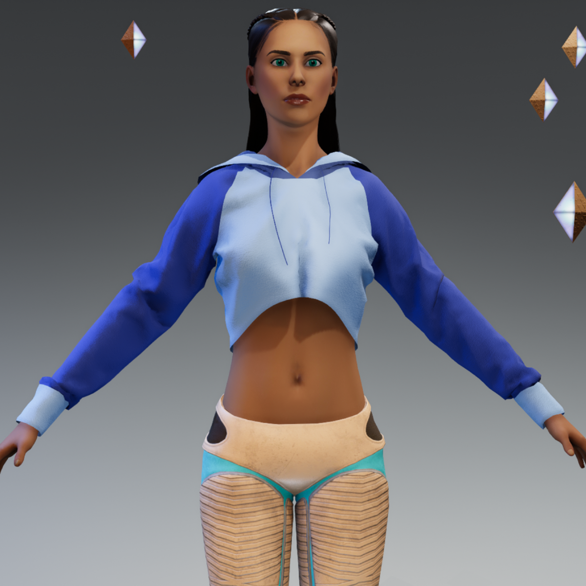 Blue Belly Sweater