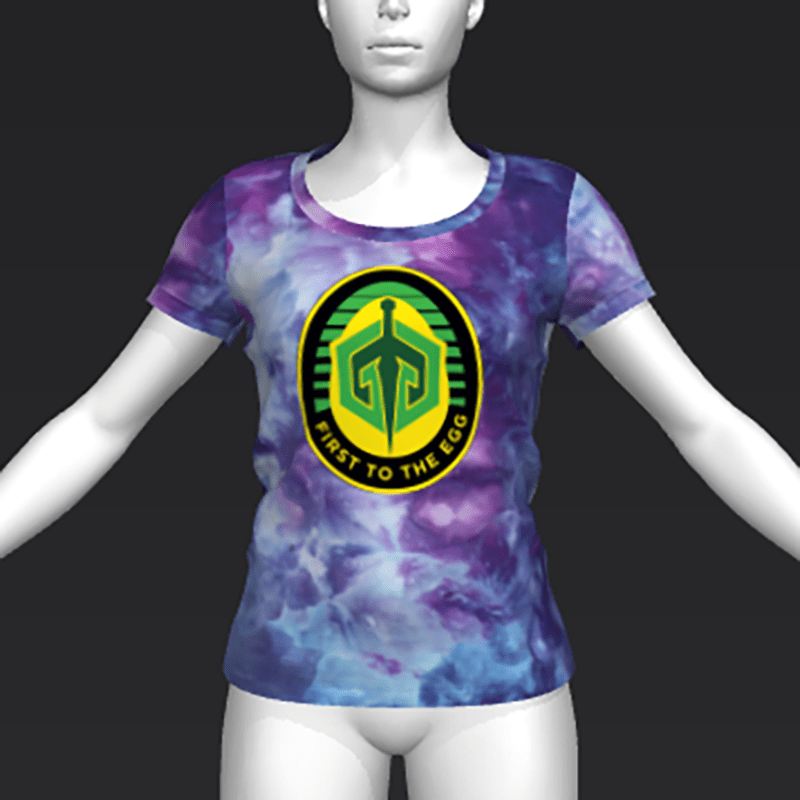 Ready Player One: First To The Egg T-Shirt (Tiedye) (W)
