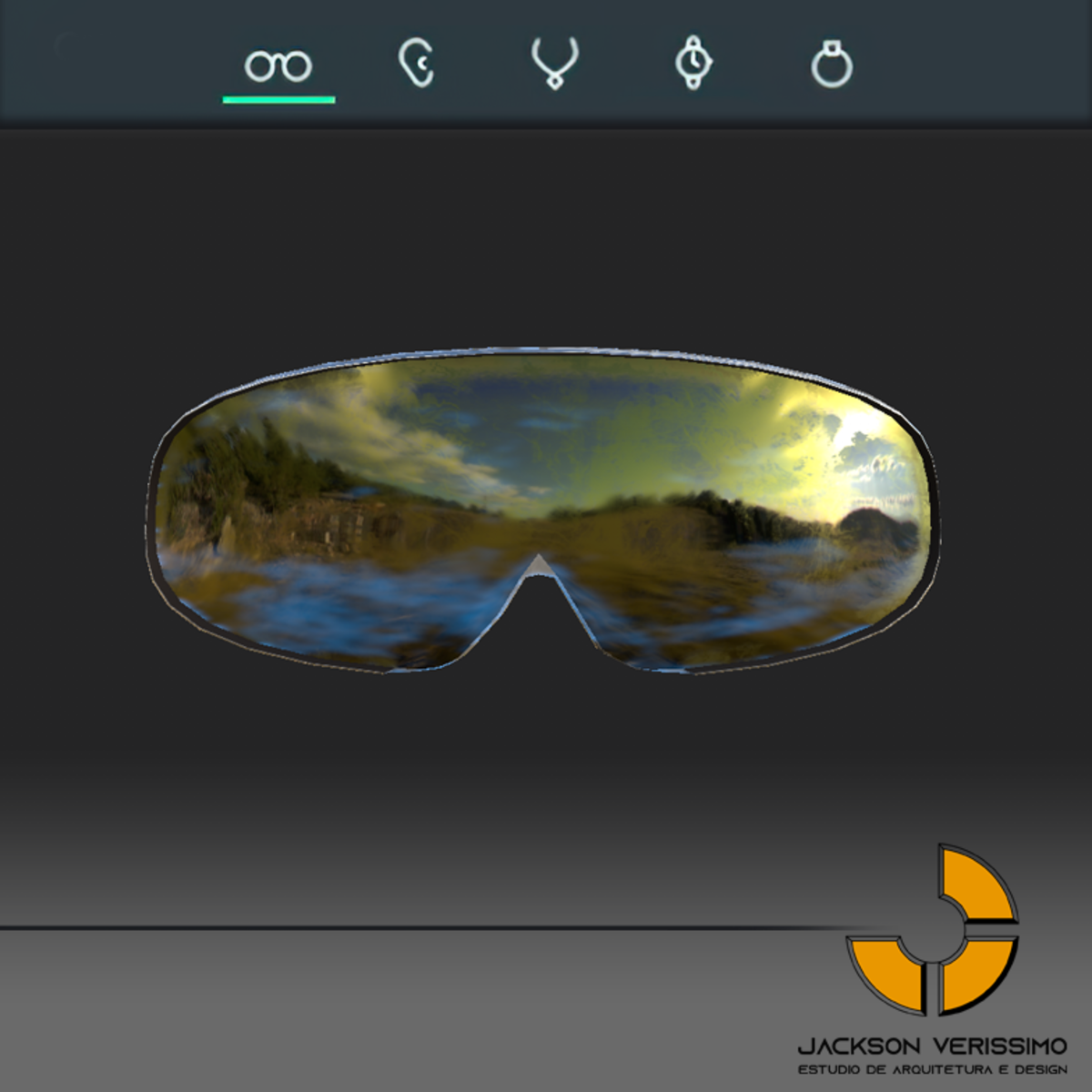 Cyber Glasses 5- Transparent Cobalt