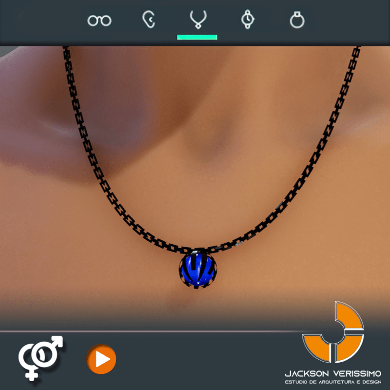 Cosmic Necklace- Black Neptune