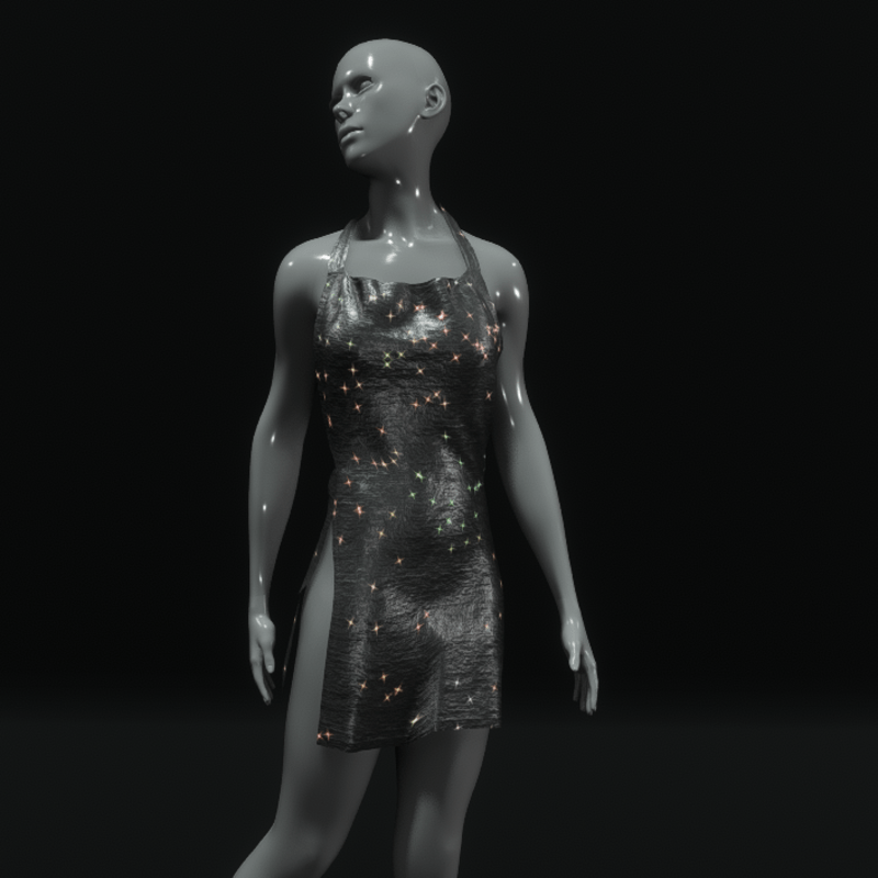 Small sparkling club dress - grey