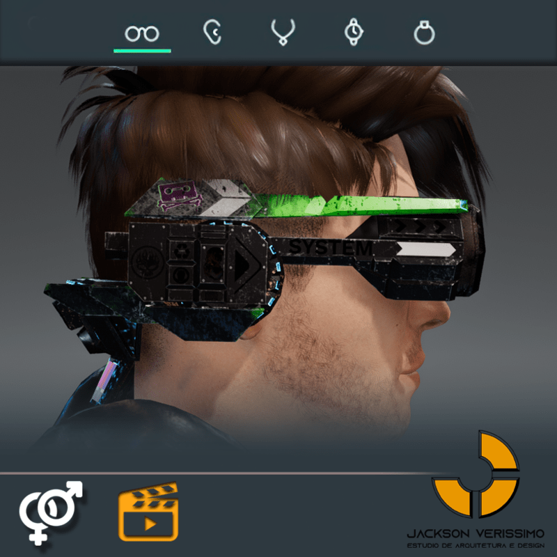 Mnemonic Vr Glasses -Black & Green