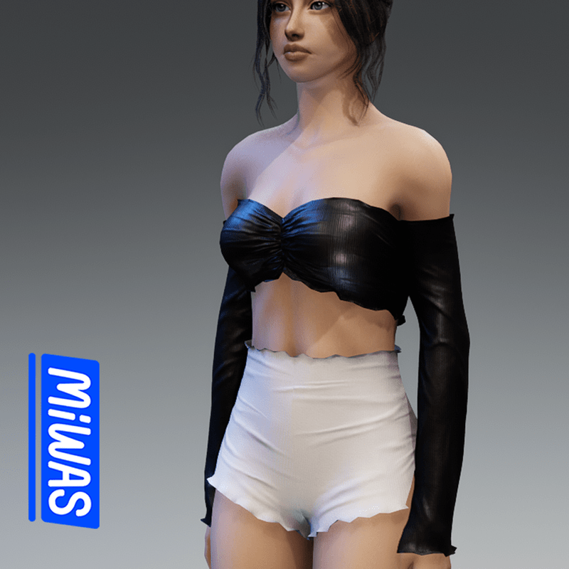 MIWAS/ Off shoulder Top #Black