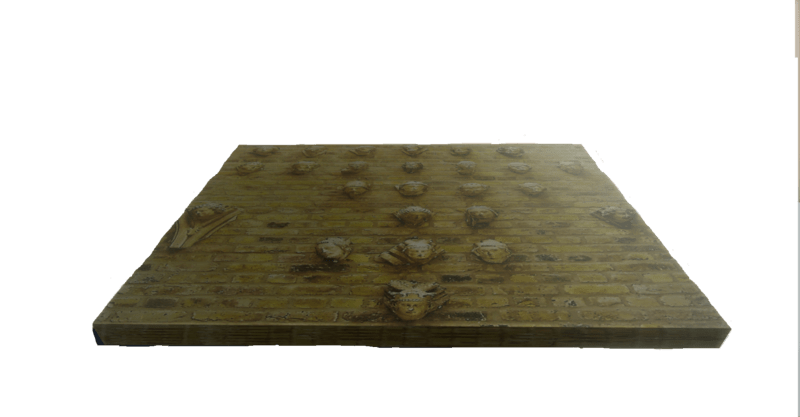 Medieval Heads Sculpted Wall