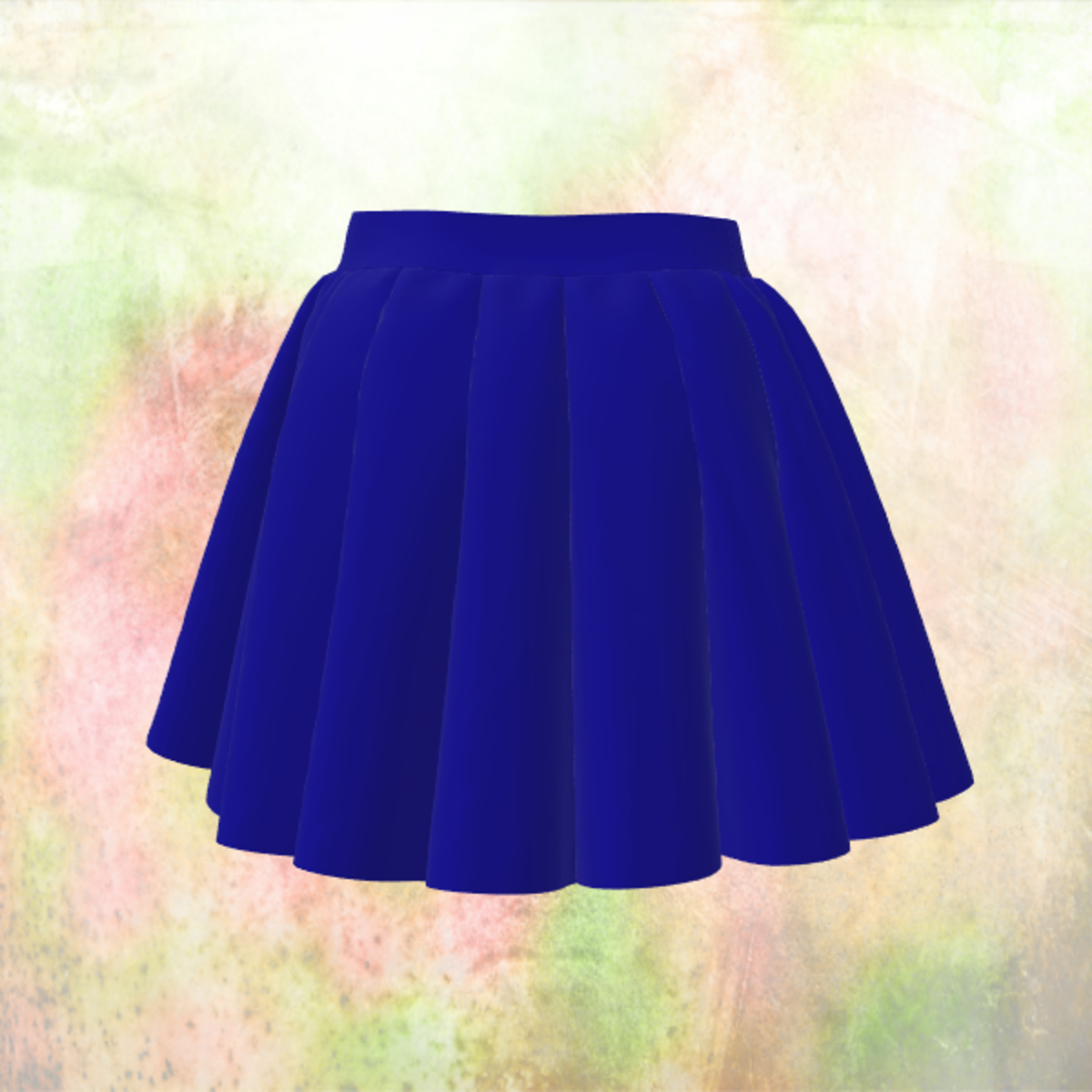 Navy Pleated Skirt