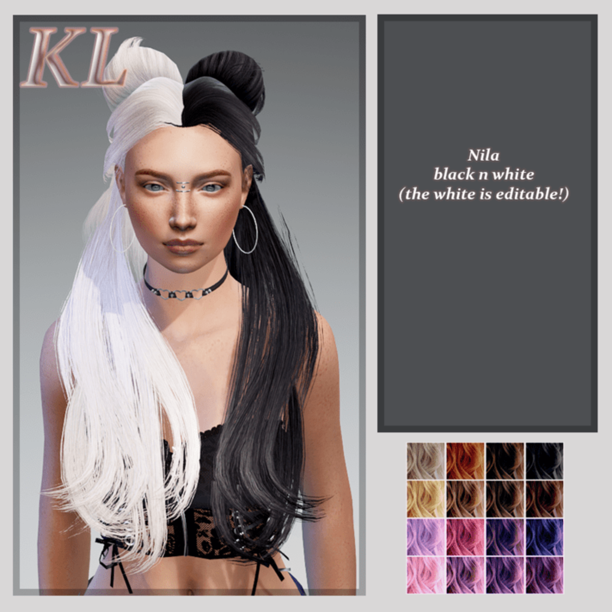 Nila -front n back -black n white-fixed boobs!