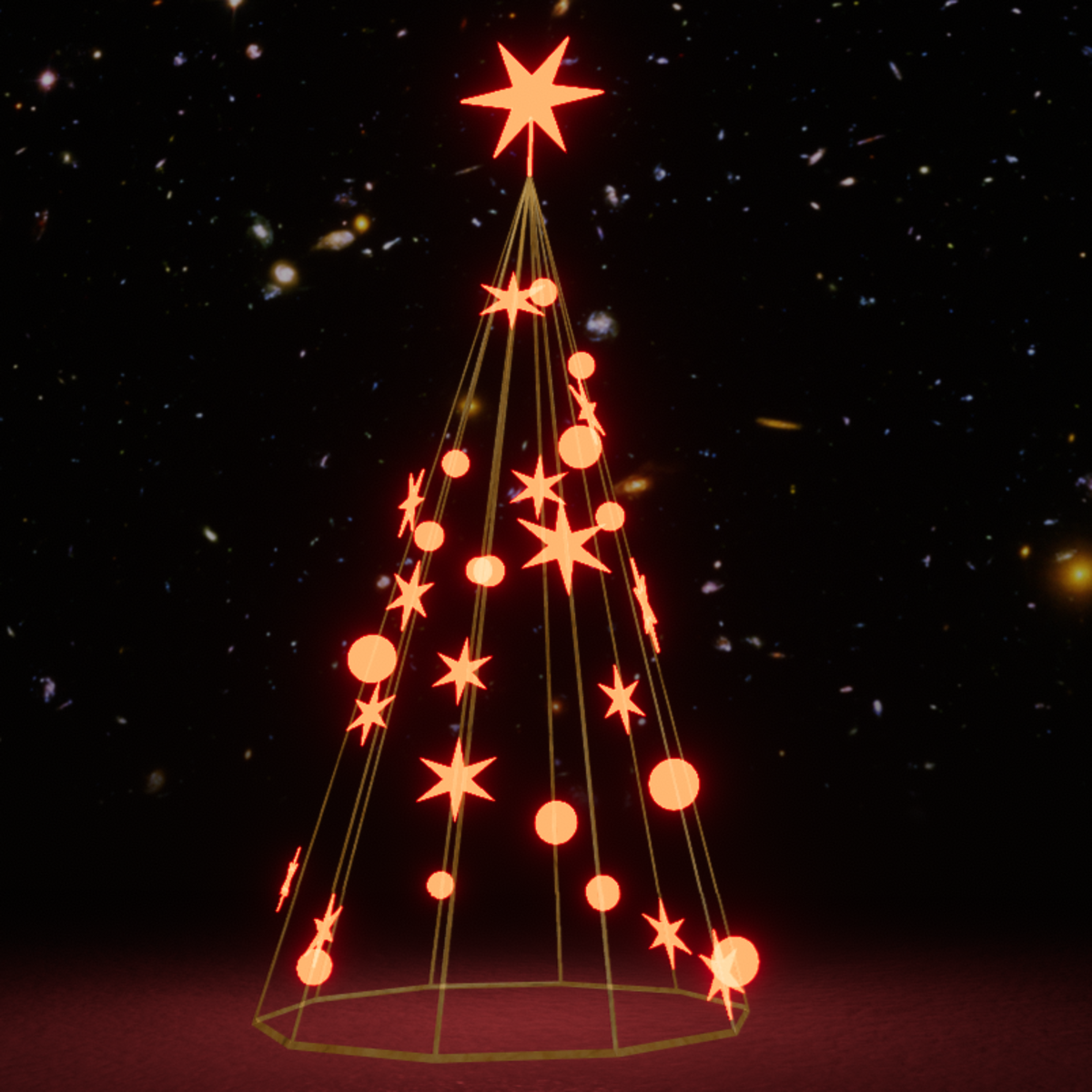 Light Christmas Tree Red Set