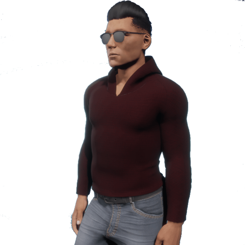 Slim sweatshirt - burgundy color