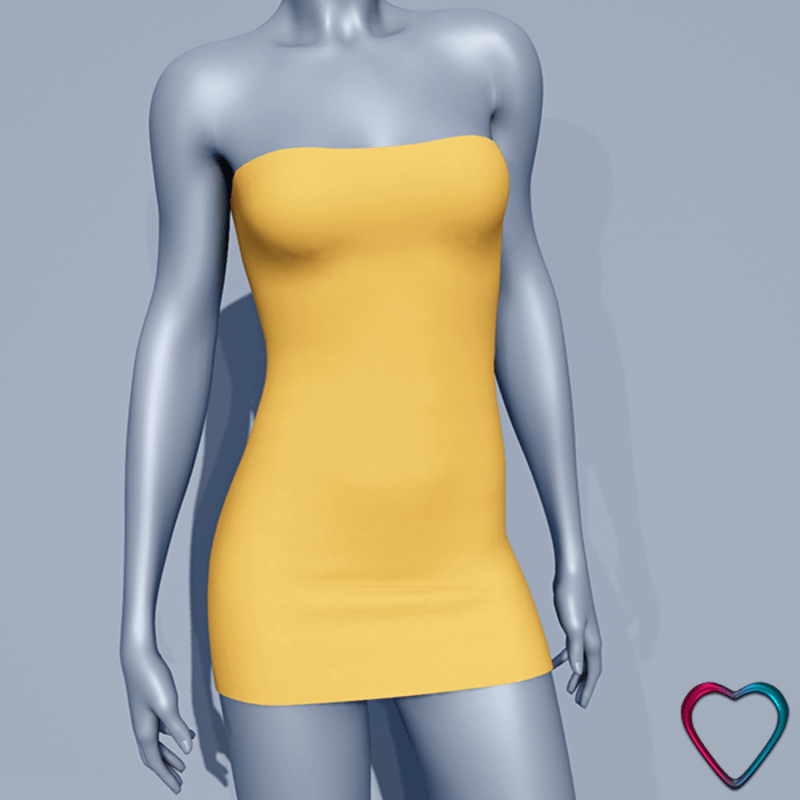 Mini Tube Dress - Yellow