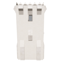 Robust Castle wall Tower A White NtBG