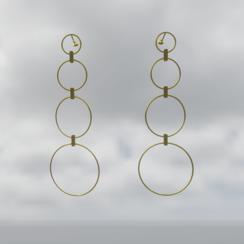 Drop circle earrings