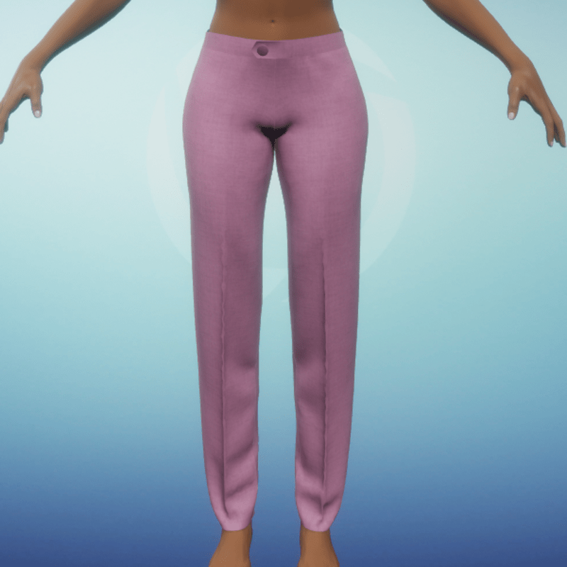 Straight Leg Pants - Pink Tweed