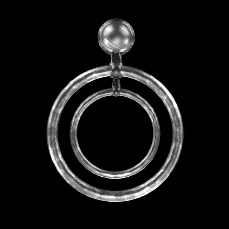 oversized double hoops silver AV2.0