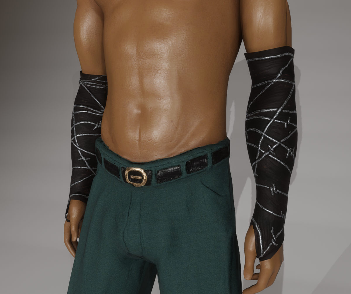 Barbed wire arm bracers