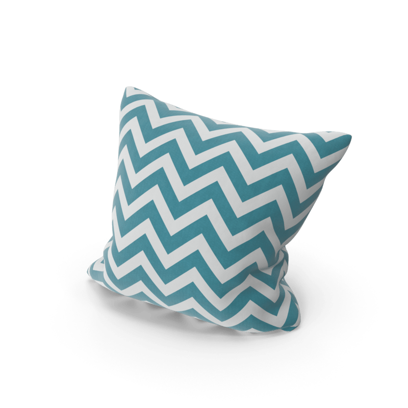 Blue Striped Throw Pillow