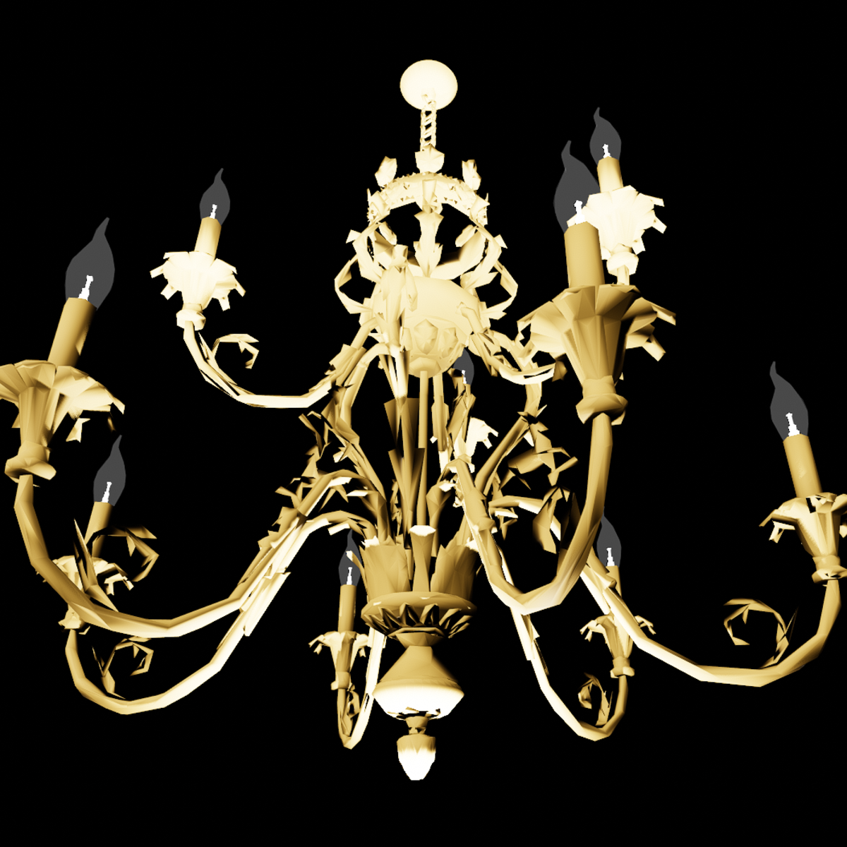 Chandelier Gold 9-Bulb Emissive Filament