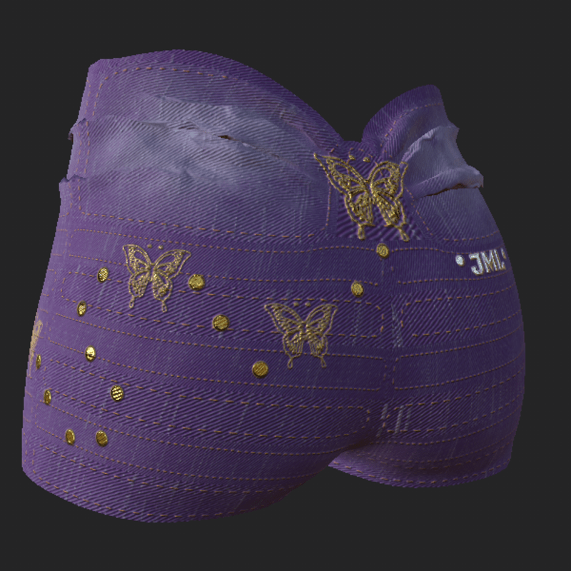 BFY SHORT DENIM VIOLET