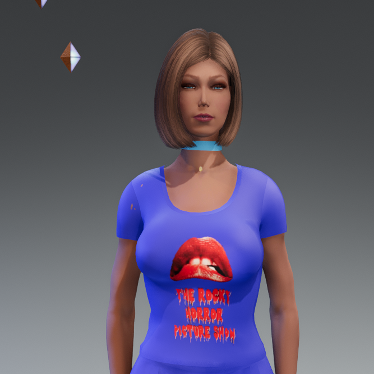 Emissive Light Blue Choker