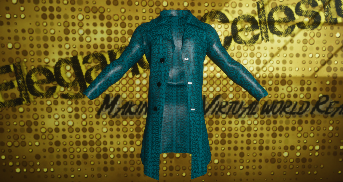 Male Blue Indigo Snake Skin Jacket