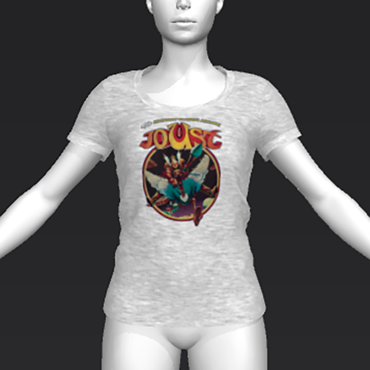 Ready Player One: Joust T-Shirt 02 (White) (W)