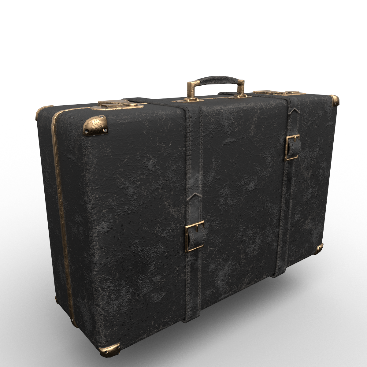 Vintage Suitcase Black-Gold