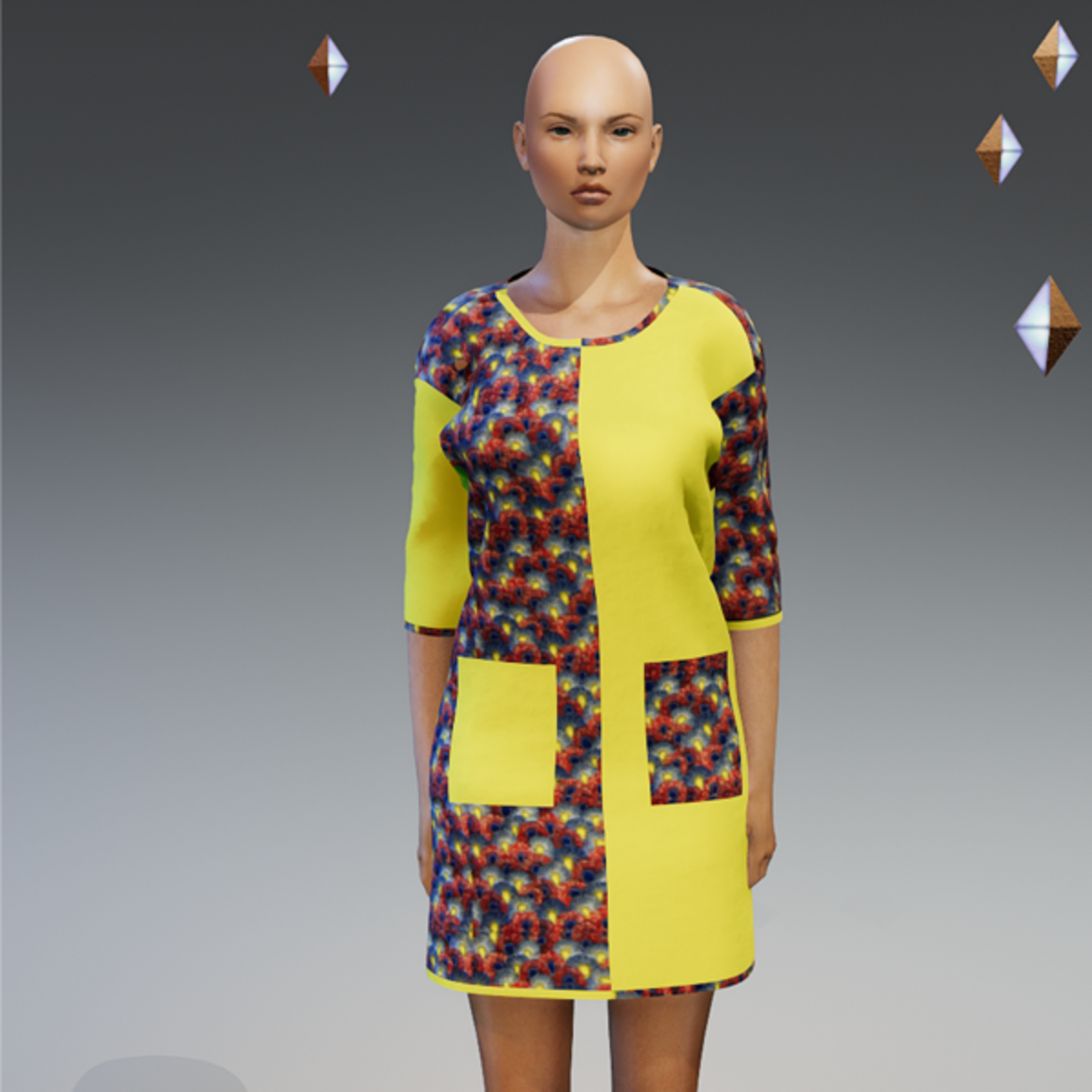 Short Yellow Ankara Gown