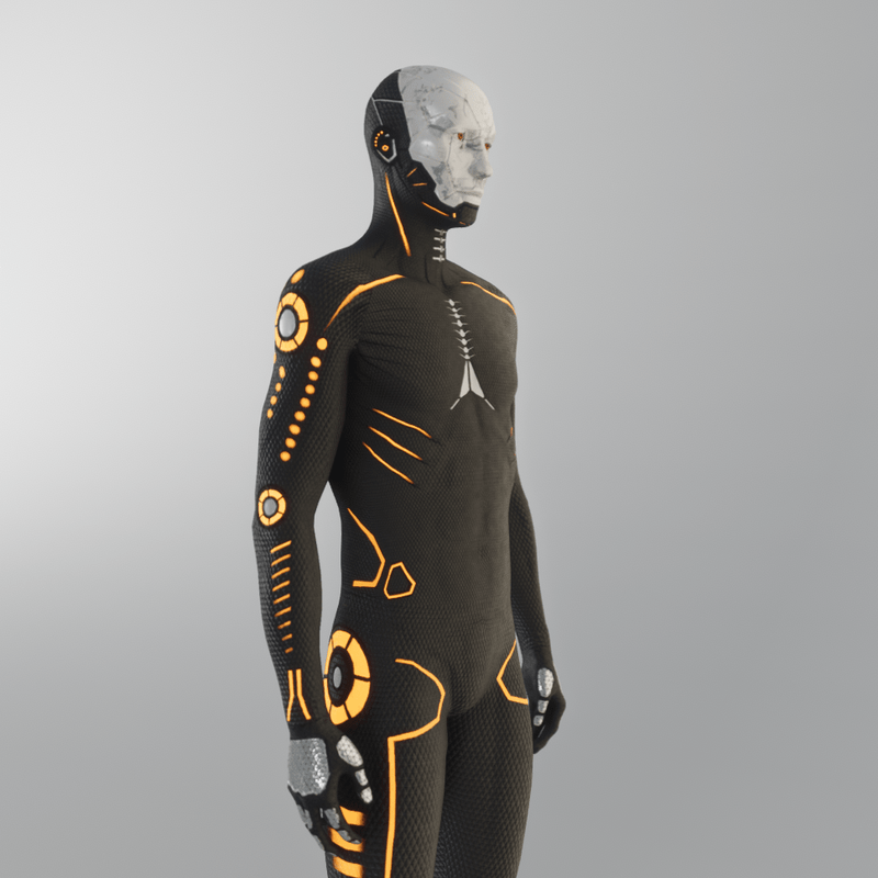 New daft suit full avatar (black) 2.0 LED