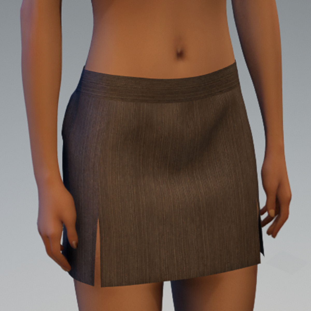 split skirt brown serge