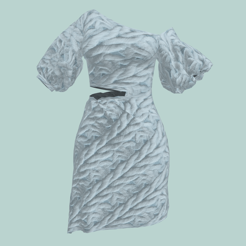 Lt Blue Dress with Side Split