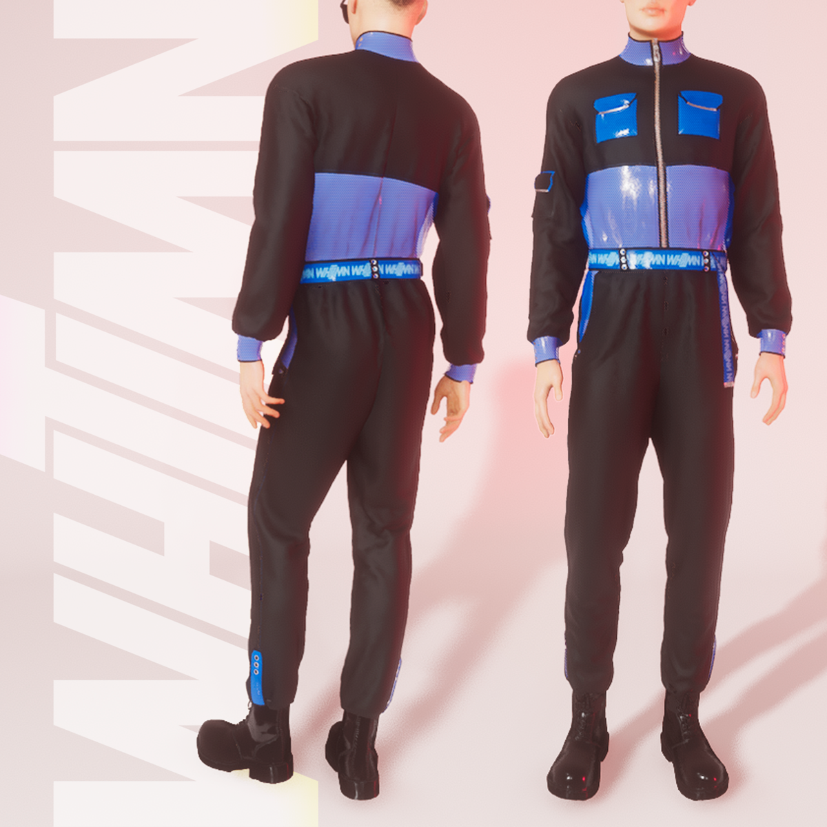 V.to.B Jumpsuit Blue M