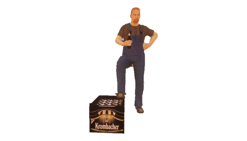 Bauarbeiter mit Bier