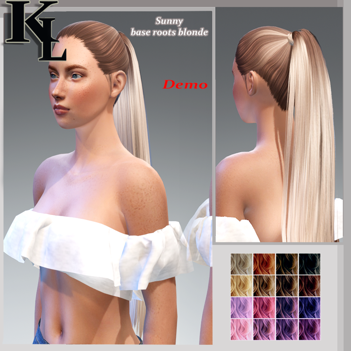 sunny -blonde base roots demo