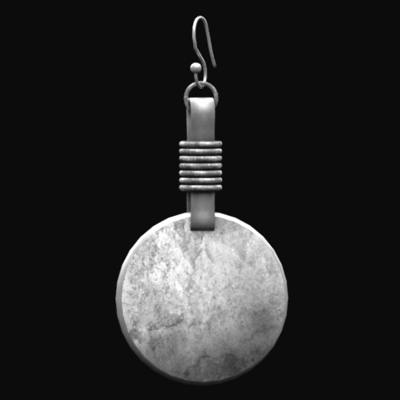 Disk Earrings in Silver