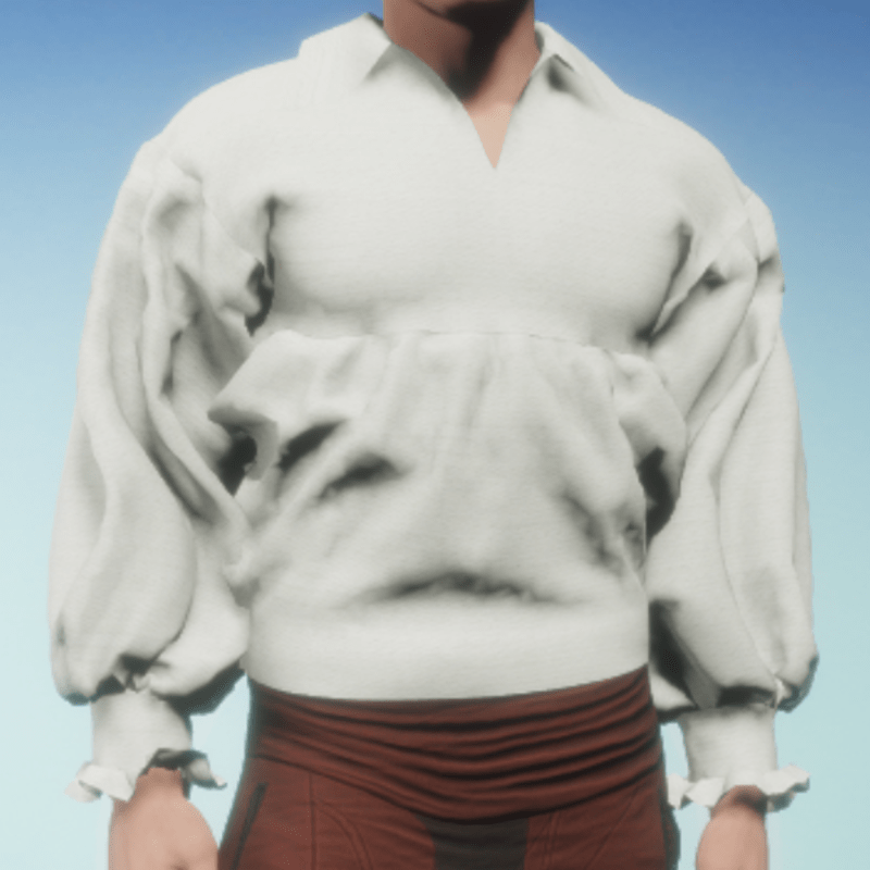 Poet Shirt in White Linen