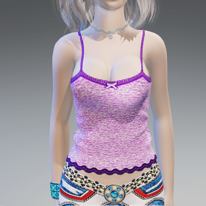 Vintage Purple-Water Long Tank-Top - Female