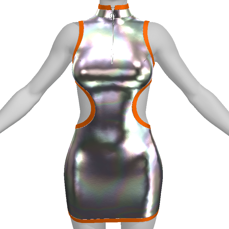 AV2 - Hologram Dress with Neon Emissive Trim