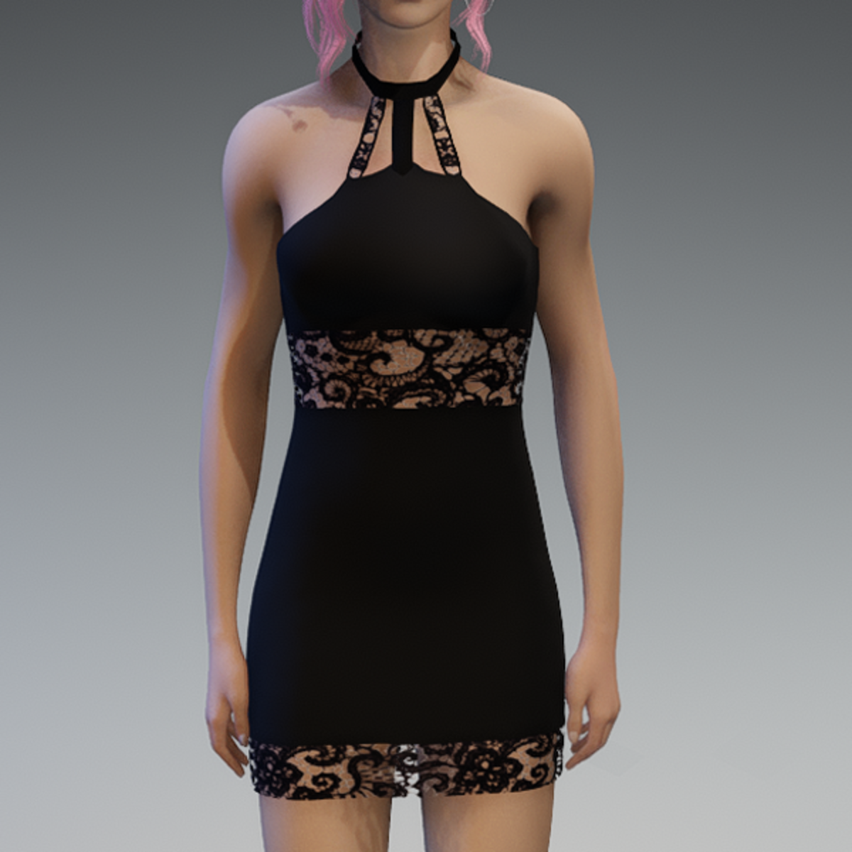 Black Lace Partydress V2