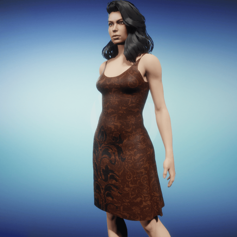 Summerdress Vicky brown