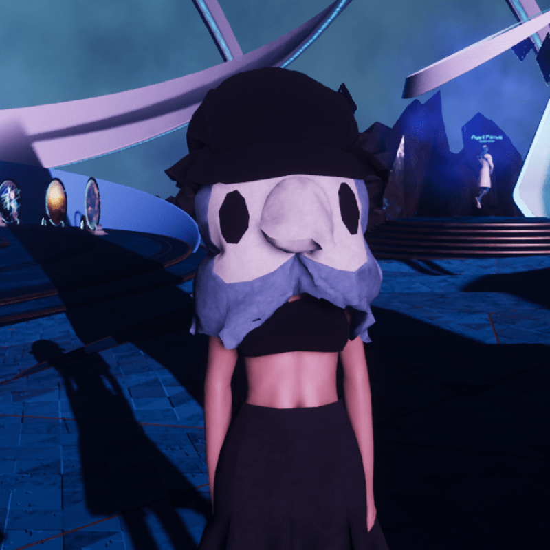 plague owl head blue