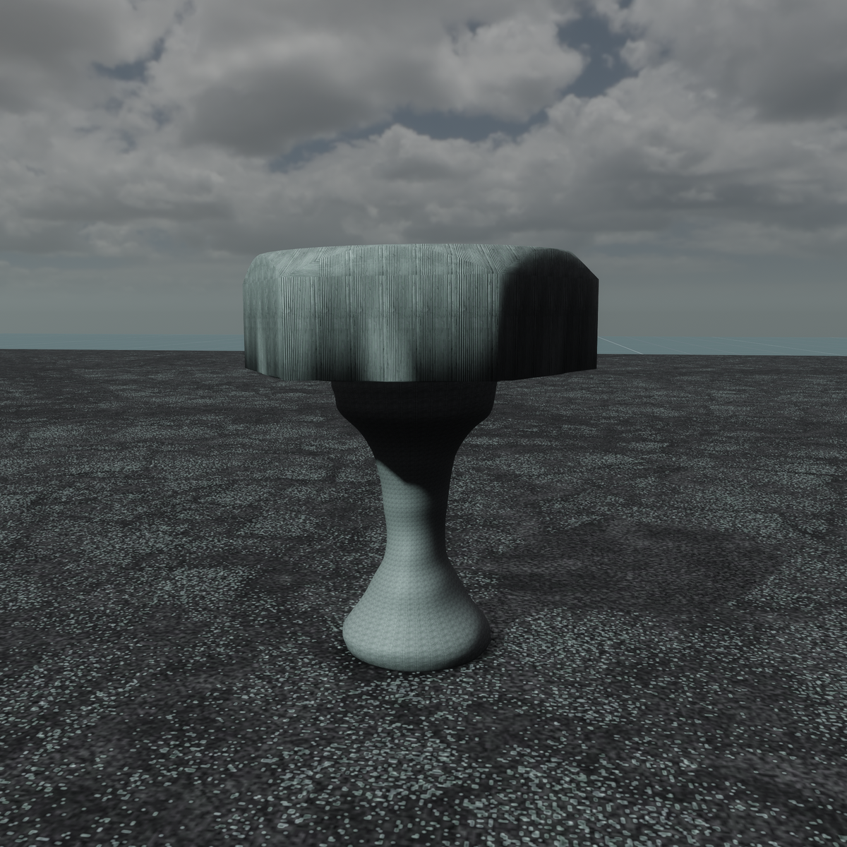 Sculpted Table Grafite