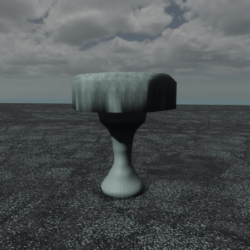 Sculpted Table Grafite