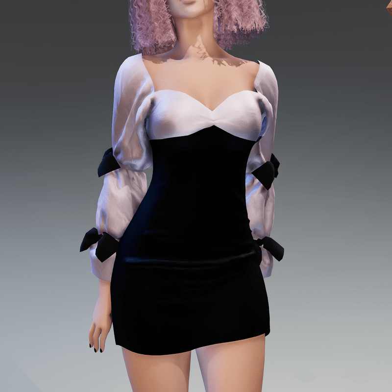 K-Dress with Bows Light Lilac