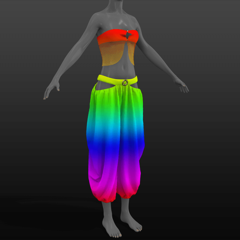 Outfit Orient rainbow