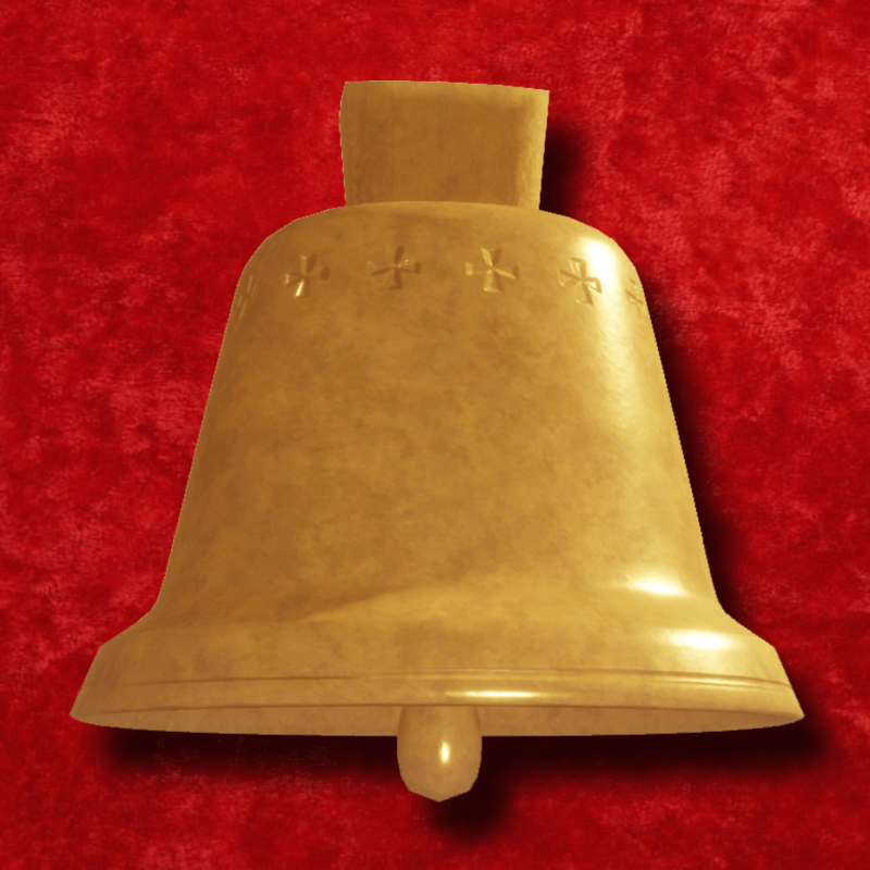 small bell yellow bronze
