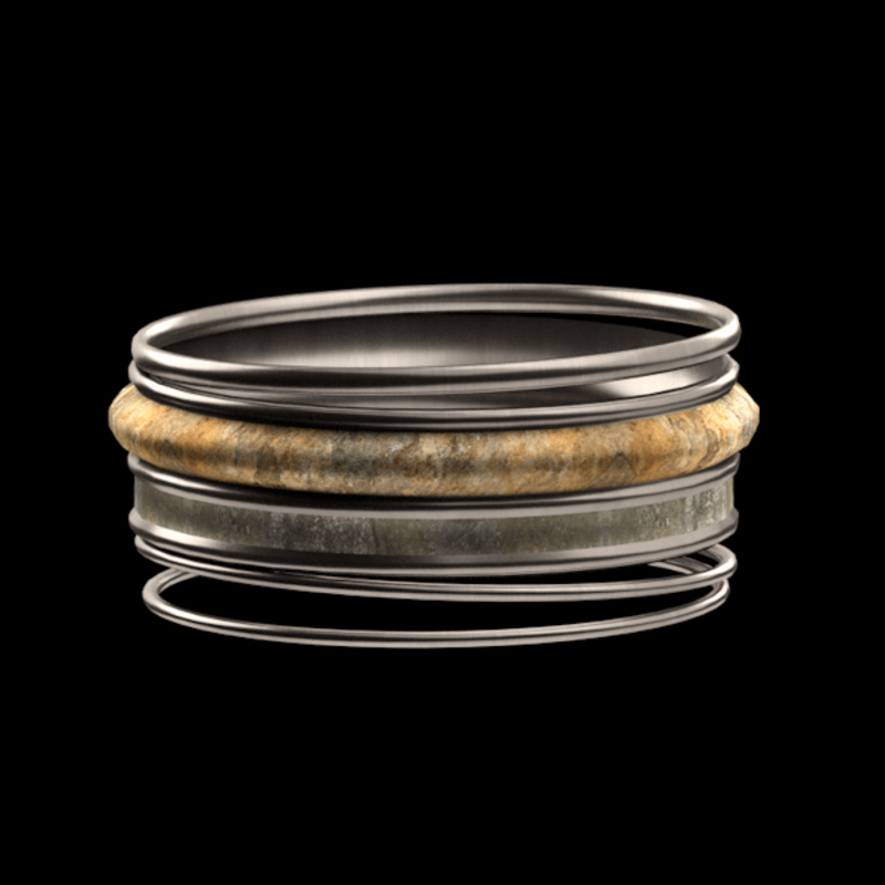 Stone Bangle Bracelet Set