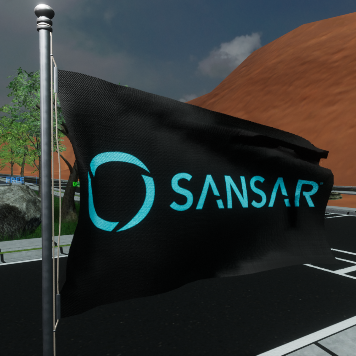 TKA Animate Flag SANSAR Black